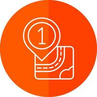 One Line Red Circle Icon vector