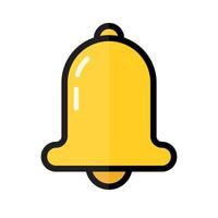 Glossy bell icon. Reminder and notification icon. Vector. vector