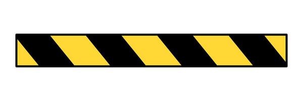 Yellow and black striped bar. Construction caution icon. Vector. vector