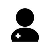 Silhouette icon of a doctor. Physician. Vector. vector