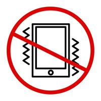 No smartphone vibrate sign. Silent mode icon. Vector. vector