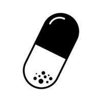 Medicine icon in capsule. Hospital drug. Vector. vector