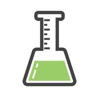 matraz con líquido icono. química laboratorio. vector. vector