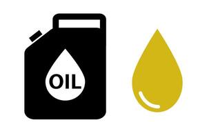 Kerosene polyethylene tank and kerosene water droplet icon. Vector. vector