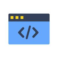 Modern programming mark and window icon. Vector. vector