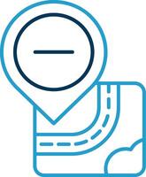 Remove Line Blue Two Color Icon vector