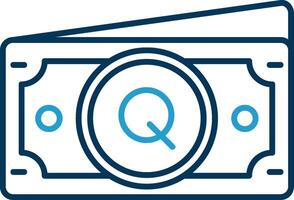 Quetzal Line Blue Two Color Icon vector