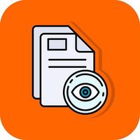 Read Filled Orange background Icon vector