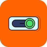 Switch Filled Orange background Icon vector