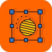 Mask Filled Orange background Icon vector