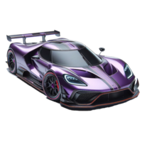 AI generated Modern sports racing car isolated on a transparent png
