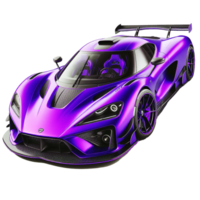 AI generated Modern sports racing car isolated on a transparent png