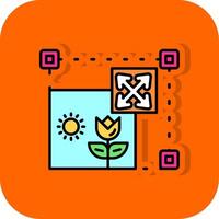 Move Filled Orange background Icon vector