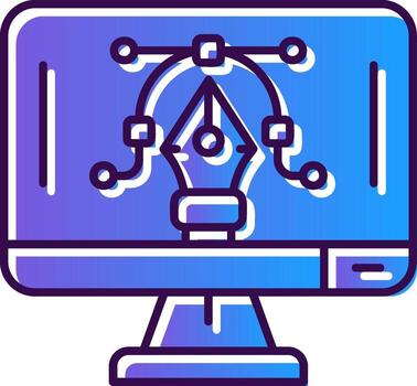 Graphic editor Gradient Filled Icon vector