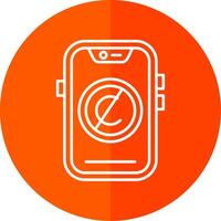 Copyright Line Red Circle Icon vector
