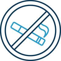 No smoking Line Blue Two Color Icon vector