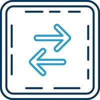 Swap Line Blue Two Color Icon vector