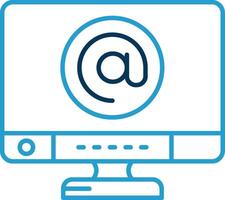 At Line Blue Two Color Icon vector