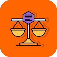 Scales Filled Orange background Icon vector