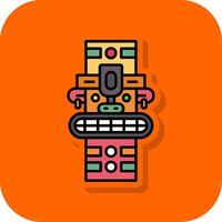 Totem Filled Orange background Icon vector