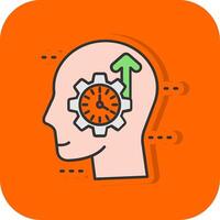 Productivity Filled Orange background Icon vector