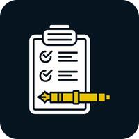 Check list Glyph Two Color Icon vector