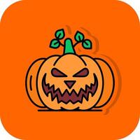 Pumpkin Filled Orange background Icon vector