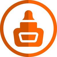 Liquid glue Glyph Orange Circle Icon vector