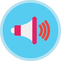 Volume up Flat Multi Circle Icon vector