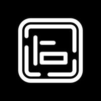 Left alignment Line Inverted Icon vector