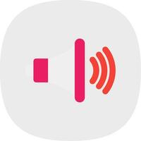 Volume up Flat Curve Icon vector
