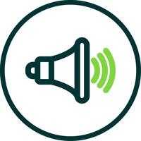 Volume up Line Circle Icon vector