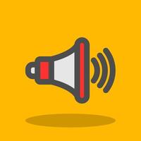 Volume up Filled Shadow Icon vector