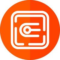 Endpoint Line Red Circle Icon vector