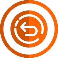 Right turn Glyph Orange Circle Icon vector