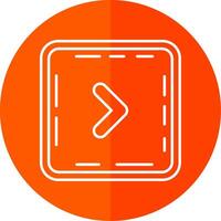 Chevron Line Red Circle Icon vector