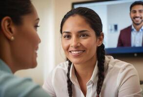 AI Generated Students are concentrating in a classroom setting, focusing on their studies and discussions. photo