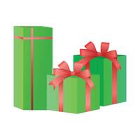 vector paquete de decorativo Navidad regalo cajas envolver en vistoso papel