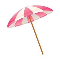 Vector beach umbrella on white background isolated