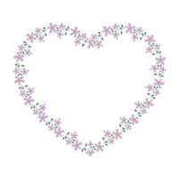 vector hand drawn flat design hearts border and frame