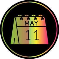 11th of May Glyph Due Color Icon vector