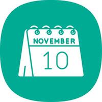 10th of November Glyph Curve Icon vector