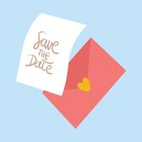 vector romántico declaración de amor abierto sobre postal letra con corazón diseño elemento