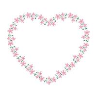vector hand drawn flat design hearts border and frame