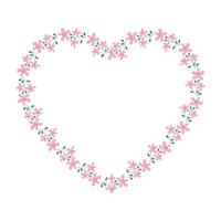 vector hand drawn flat design hearts border and frame