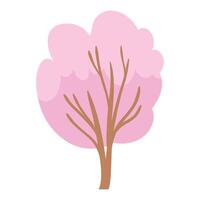 trees in hand drawn style on white background vector