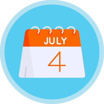4th of July Flat Multi Circle Icon