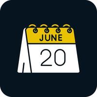 20th of June Glyph Two Color Icon vector