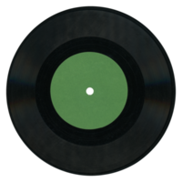 vinile disco verde etichetta trasparente png