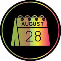 28th of August Glyph Due Color Icon vector